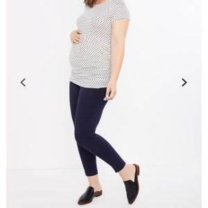 Secret Fit Belly Skinny Ankle Maternity Pants-Navy